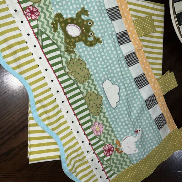 Mackenzie Child’s Frog Pond Nursery Valance and Curtain Set 2 PC - Picture 1 of 7